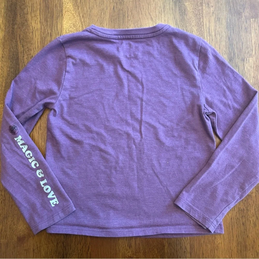 Unicorn Long Sleeve Tee Purple Sparkle Top | Girls XS (4–5)  | Wonder Nation